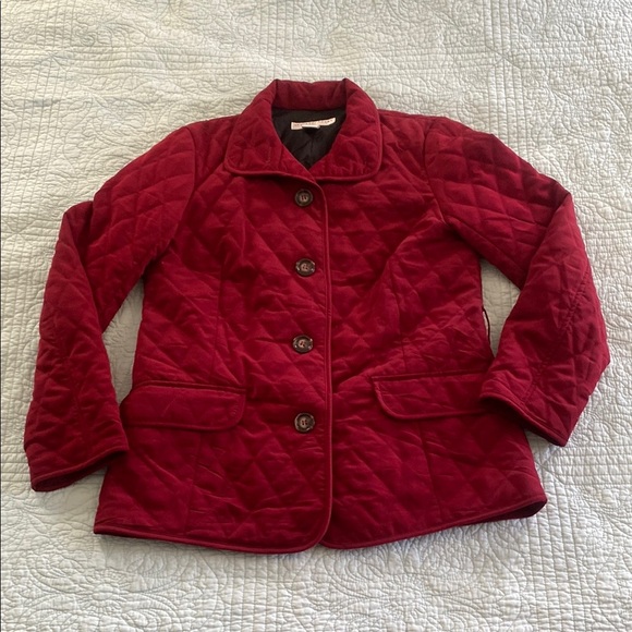 Geoffrey Beene Red Quilted Puffer Jacket - Picture 1 of 5